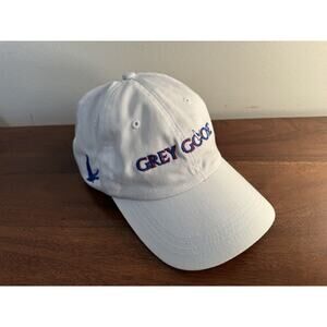 Grey Goose Vodka Hat White Adjustable Strapback Golf Cap Embroidered Logo Ahead